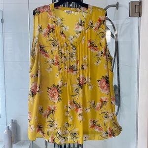 Beautiful yellow Tank Blouse size 3x